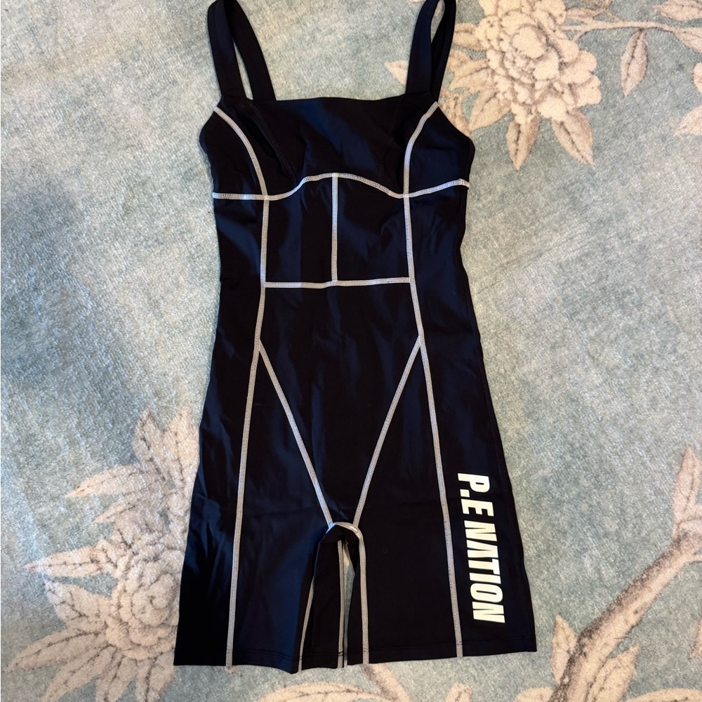 P.E Nation Black and White One Piece Swimsuit